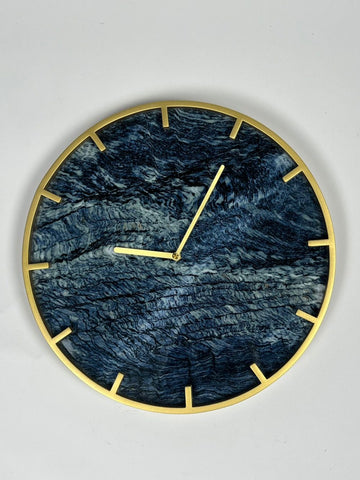 Dark Blue Wall Clock